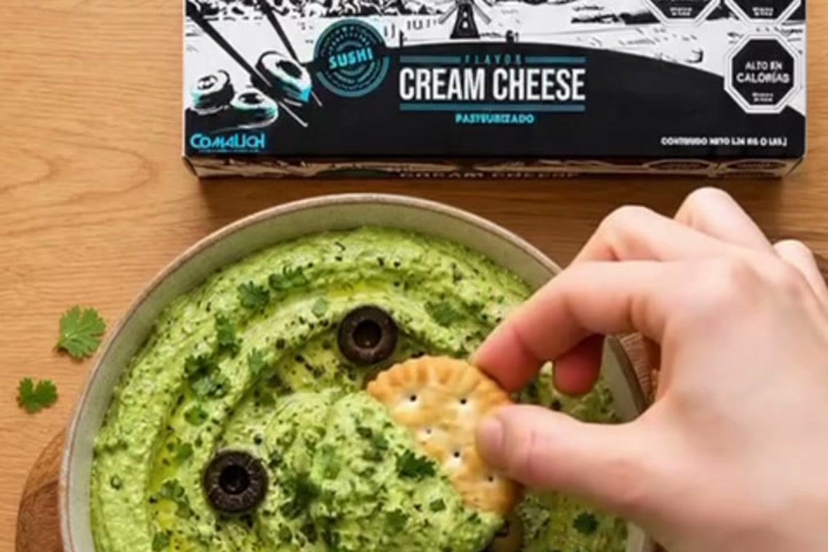 Dip de aceitunas con queso crema Comalich y palta, formato horizontal